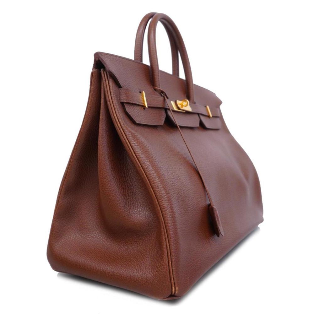 Hermes handbag Birkin 40 □B stamp Ardennes Brown Men's Women's - Picture 2 of 16